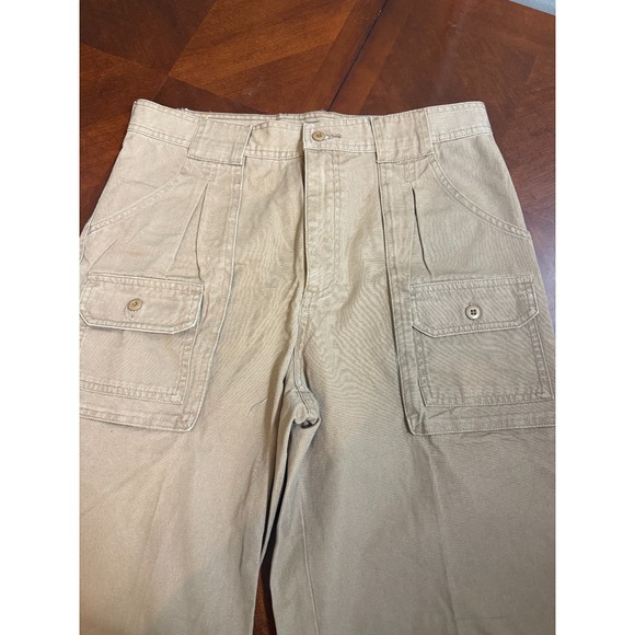 Cabela's Men's Cargo Pants Khaki 100% Cotton Outdoor Hiking Workwear W32 L32 - Picture 5 of 8